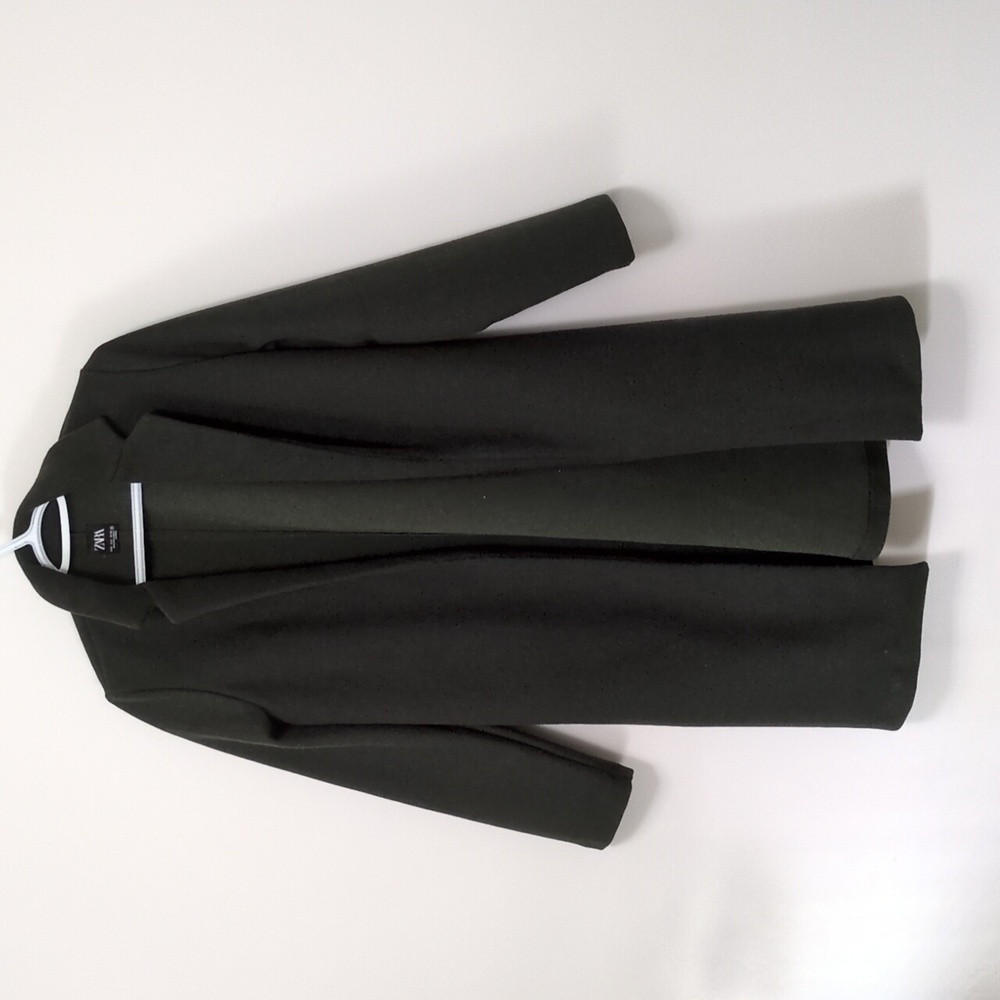 Zara Long Olive Green Coat – Like New, Worn Once
